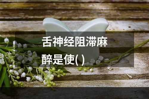 舌神经阻滞麻醉是使( )