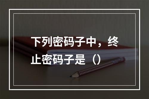 下列密码子中，终止密码子是（）