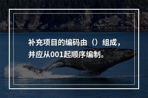 补充项目的编码由（）组成，并应从001起顺序编制。