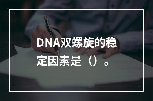 DNA双螺旋的稳定因素是（）。