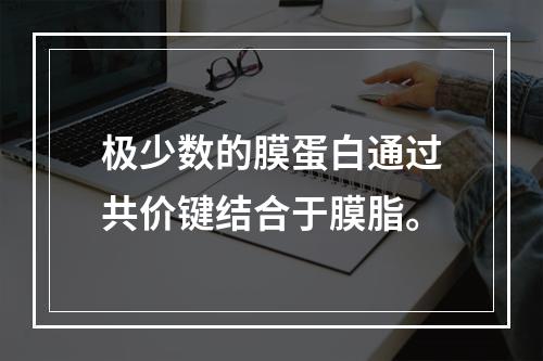 极少数的膜蛋白通过共价键结合于膜脂。