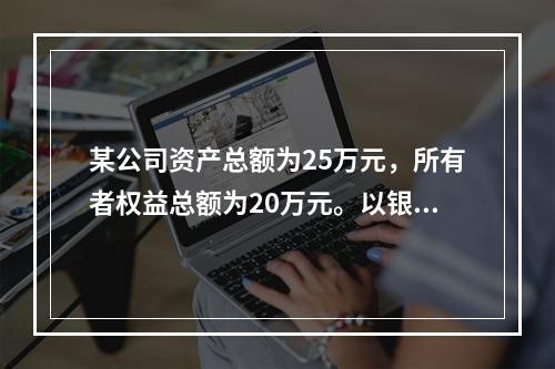 某公司资产总额为25万元，所有者权益总额为20万元。以银行存