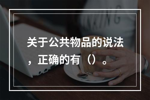 关于公共物品的说法，正确的有（）。