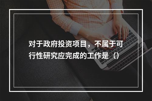 对于政府投资项目，不属于可行性研究应完成的工作是（）