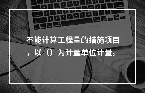 不能计算工程量的措施项目，以（）为计量单位计量。