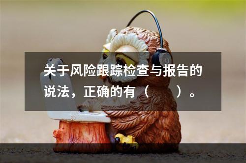 关于风险跟踪检查与报告的说法，正确的有（　　）。