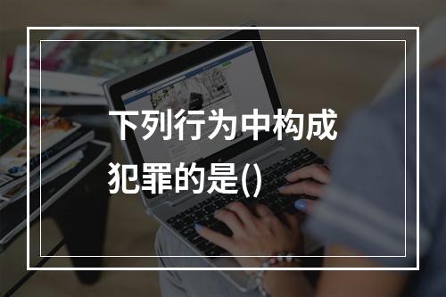 下列行为中构成犯罪的是()