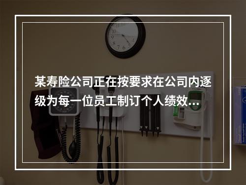 某寿险公司正在按要求在公司内逐级为每一位员工制订个人绩效计划