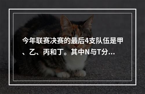 今年联赛决赛的最后4支队伍是甲、乙、丙和丁。其中N与T分别为