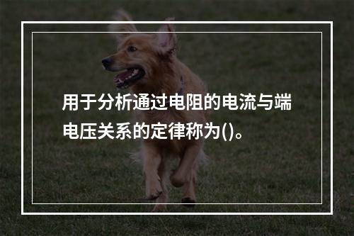 用于分析通过电阻的电流与端电压关系的定律称为()。