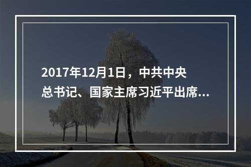 2017年12月1日，中共中央总书记、国家主席习近平出席中国