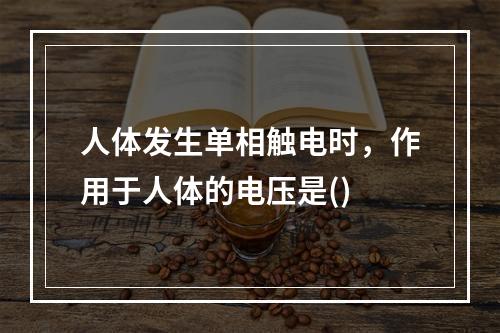 人体发生单相触电时，作用于人体的电压是()