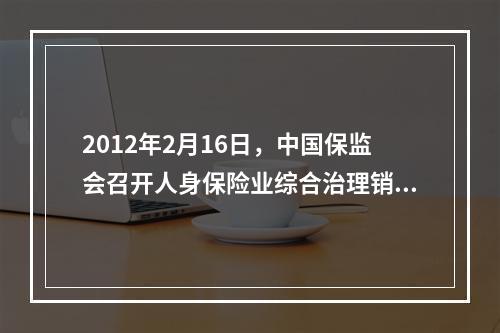 2012年2月16日，中国保监会召开人身保险业综合治理销售误