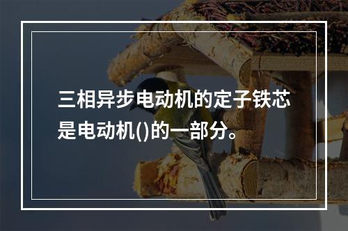 三相异步电动机的定子铁芯是电动机()的一部分。