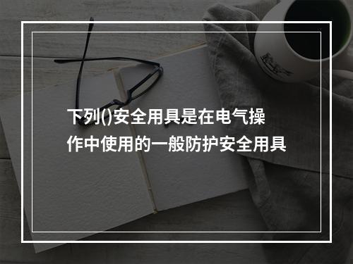 下列()安全用具是在电气操作中使用的一般防护安全用具