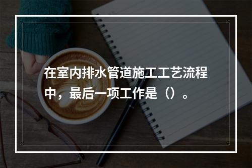 在室内排水管道施工工艺流程中，最后一项工作是（）。