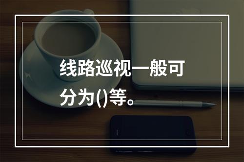 线路巡视一般可分为()等。