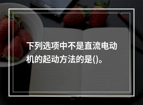 下列选项中不是直流电动机的起动方法的是()。