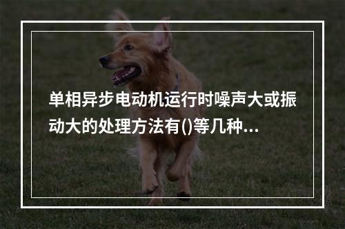 单相异步电动机运行时噪声大或振动大的处理方法有()等几种。