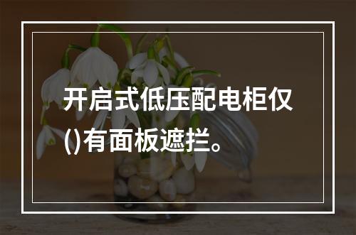 开启式低压配电柜仅()有面板遮拦。