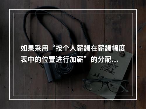 如果采用“按个人薪酬在薪酬幅度表中的位置进行加薪”的分配方法