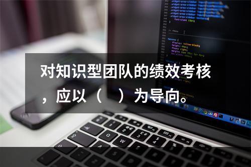 对知识型团队的绩效考核，应以（　）为导向。