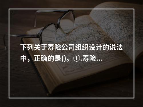 下列关于寿险公司组织设计的说法中，正确的是()。①.寿险公司