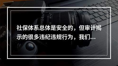 社保体系总体是安全的，但审计揭示的很多违纪违规行为，我们必须