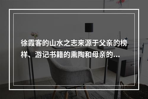 徐霞客的山水之志来源于父亲的榜样、游记书籍的熏陶和母亲的支持