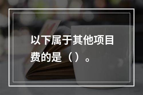 以下属于其他项目费的是（ ）。