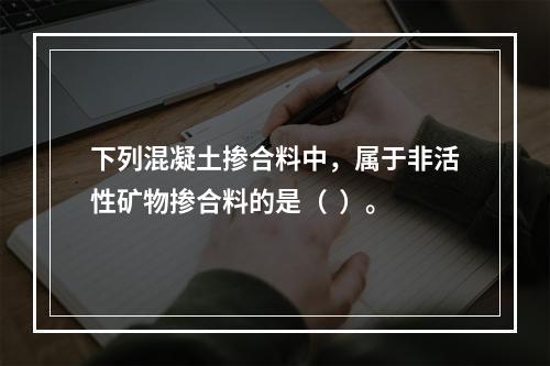 下列混凝土掺合料中，属于非活性矿物掺合料的是（  ）。