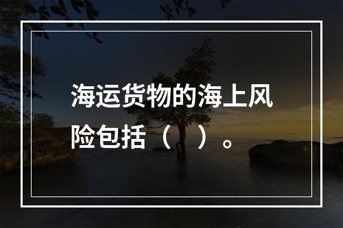 海运货物的海上风险包括（　）。