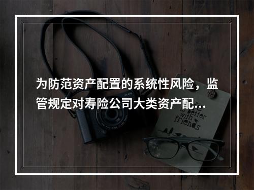 为防范资产配置的系统性风险，监管规定对寿险公司大类资产配置设