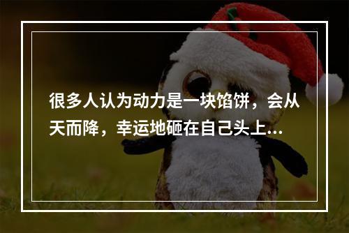 很多人认为动力是一块馅饼，会从天而降，幸运地砸在自己头上，他