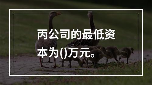 丙公司的最低资本为()万元。