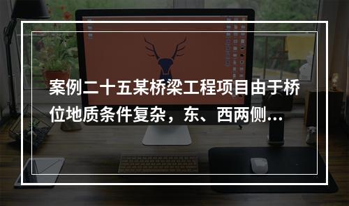 案例二十五某桥梁工程项目由于桥位地质条件复杂，东、西两侧桥台