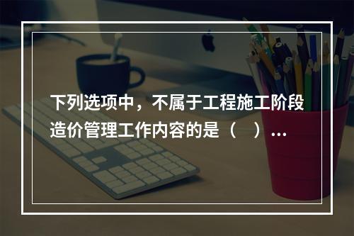 下列选项中，不属于工程施工阶段造价管理工作内容的是（　）。