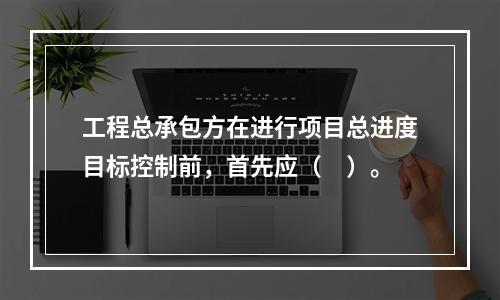 工程总承包方在进行项目总进度目标控制前，首先应（　）。