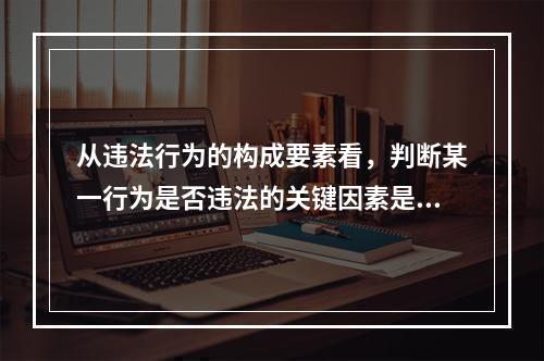 从违法行为的构成要素看，判断某一行为是否违法的关键因素是什么