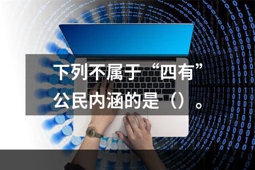 下列不属于“四有”公民内涵的是（）。