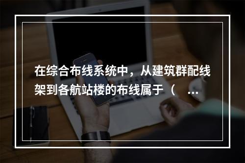 在综合布线系统中，从建筑群配线架到各航站楼的布线属于（　　）