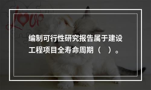 编制可行性研究报告属于建设工程项目全寿命周期（　）。