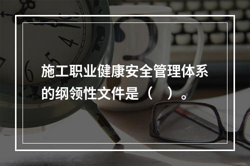 施工职业健康安全管理体系的纲领性文件是（　）。