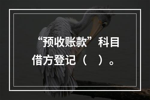 “预收账款”科目借方登记（　）。