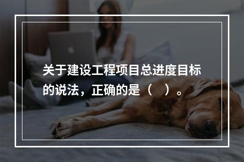 关于建设工程项目总进度目标的说法，正确的是（　）。