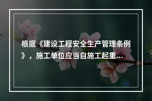 根据《建设工程安全生产管理条例》，施工单位应当自施工起重机械