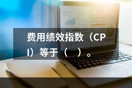 费用绩效指数（CPI）等于（　）。