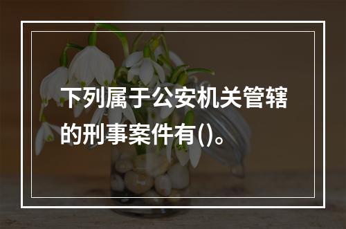 下列属于公安机关管辖的刑事案件有()。