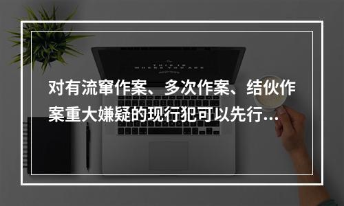 对有流窜作案、多次作案、结伙作案重大嫌疑的现行犯可以先行拘留