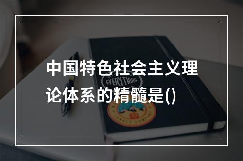 中国特色社会主义理论体系的精髓是()